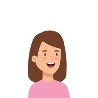 beautiful woman avatar character icon free vector